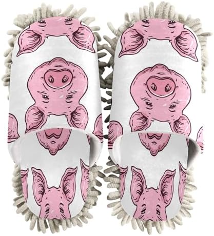 Bulletgxll Pink Pig Mopping Slippers - Washable and Comfortable