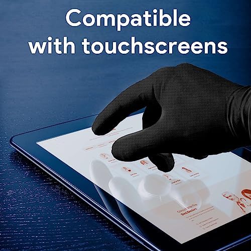 WECARE 8 Mil Nitrile Gloves - Diamond Grip Powder Latex Free