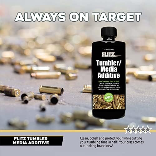 Flitz Tumbler Media Additive - 76oz Brass Cleaner for Ammo Copper All Metals