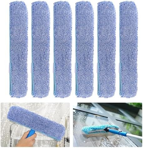 14 Inch Microfiber Window Scrubber Refill Replacement 6 Pack