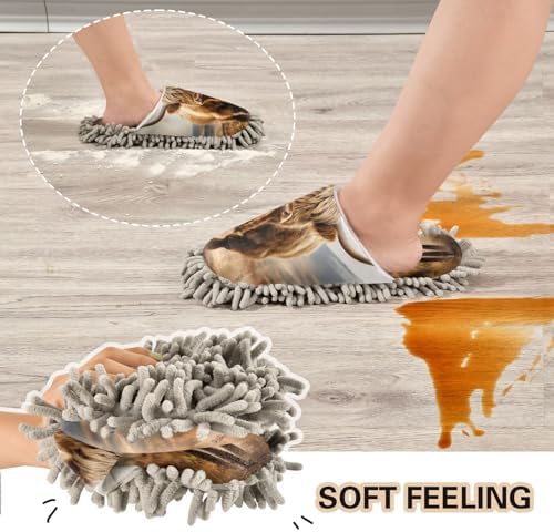 Zhirexin Microfiber Mop Slippers for Home Cleaning