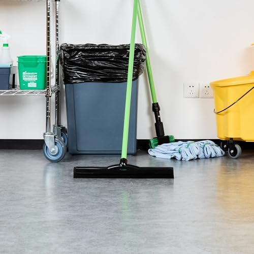 Clean Tek Professional 1811 Inch Floor Squeegee - Heavy-Duty Black Plastic Wiper