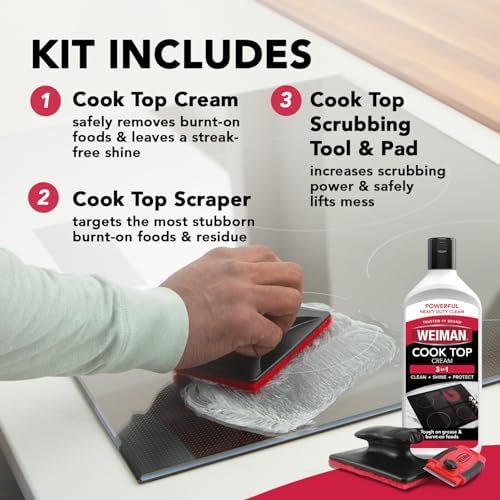 Weiman Glass Cooktop Cleaner Kit 20 Oz