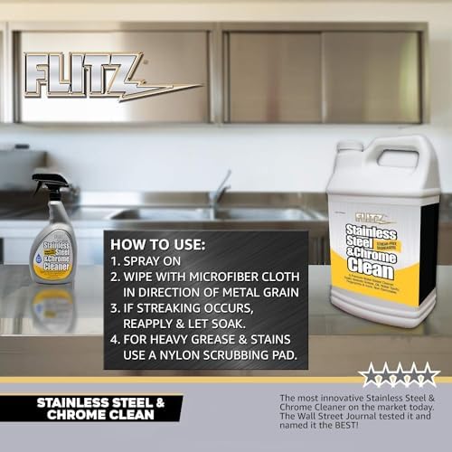 Flitz 32oz Stainless Steel Chrome Cleaner Spray - USA Made