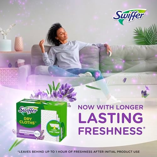 Swiffer Dust Mop Dry Pads Refill Lavender Scent 52ct Pack of 3
