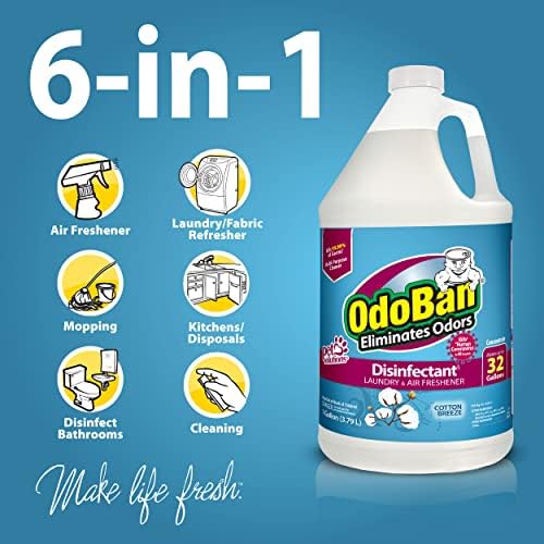 OdoBan Disinfectant with Cotton Breeze Scent 2 Gallons