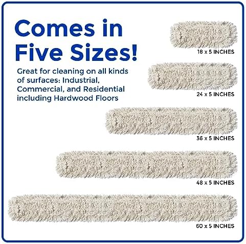 Nine Forty 24x5 Cotton Dust Mop Refills - 2 Pack