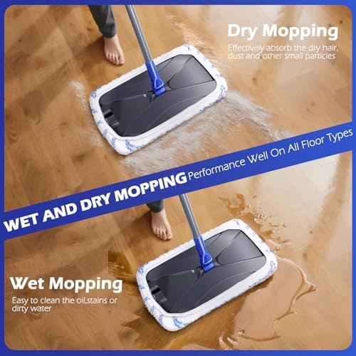 Masthome Microfiber Mop with 5 Pads and Scraper
