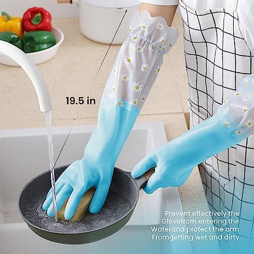 KAQ Dishwashing Cleaning Gloves 3 Pairs Reusable