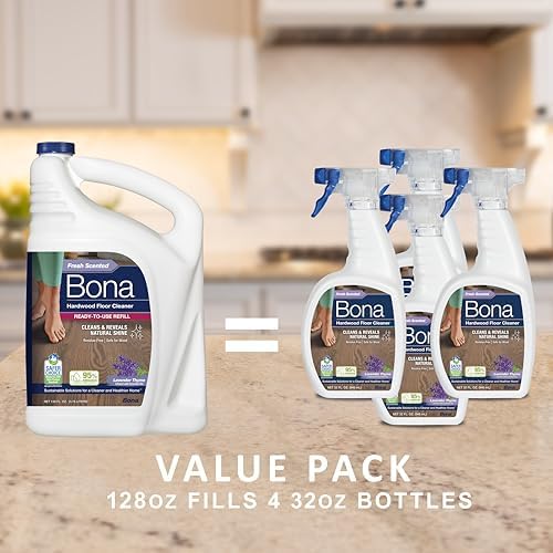 Bona Hardwood Floor Cleaner Refill 128 fl oz Lavender Thyme Scent