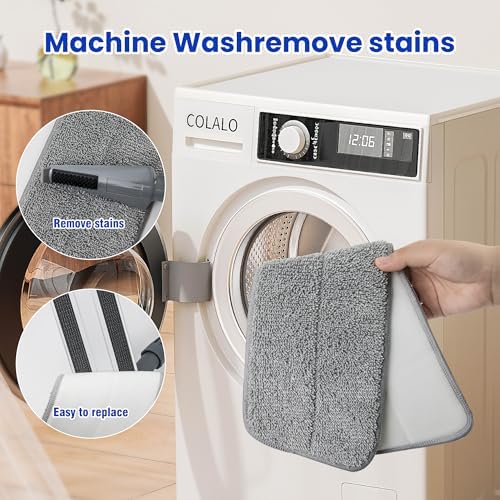 Silkyhose Microfiber Floor Mop - 4 Reusable Pads Wet Dry 18 Inches Stainless Steel Handle