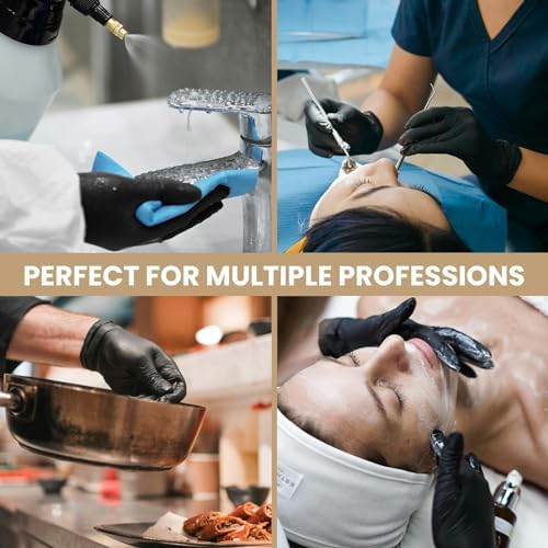 Biocean 4-mil Nitrile Gloves Powder Free Black 100 per Box