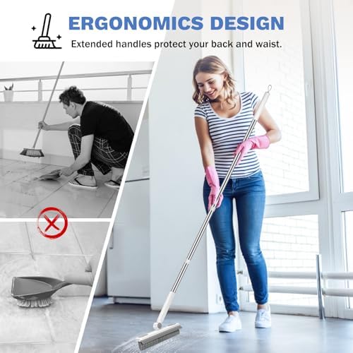 SetSail V-Shaped Grout Cleaner Brush with Adjustable Handle