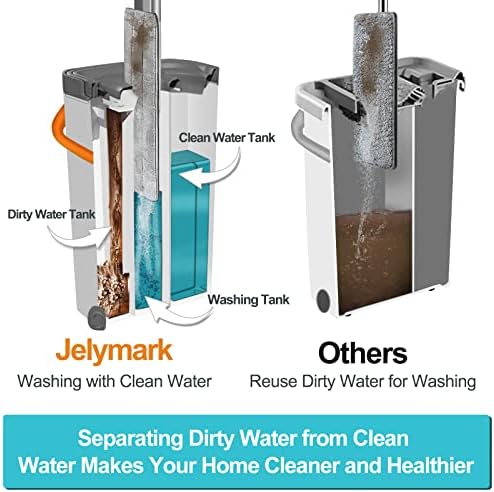 Jelymark 3-Chamber Mop Bucket Set with Wringer