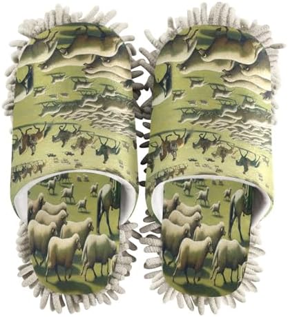 Zhirexin Microfiber Mop Slippers for Men Women Floor Cleaning 1