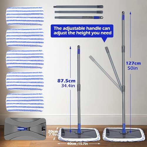 Masthome Microfiber Mop with 5 Pads and Scraper