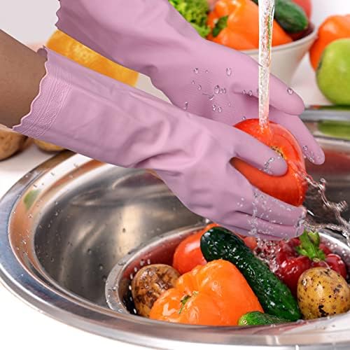 Bamllum Rubber Cleaning Gloves - 2 Pairs Latex Free
