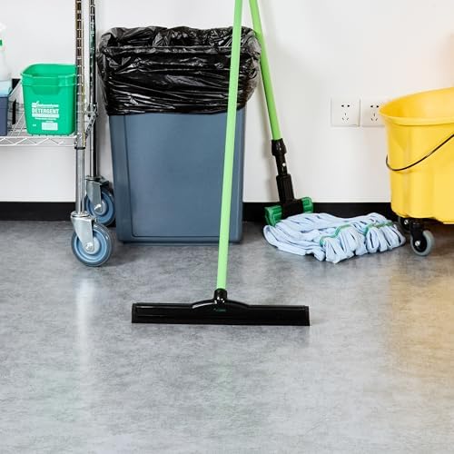 Clean Tek Professional 1811 Inch Floor Squeegee - Heavy-Duty Black Plastic Wiper