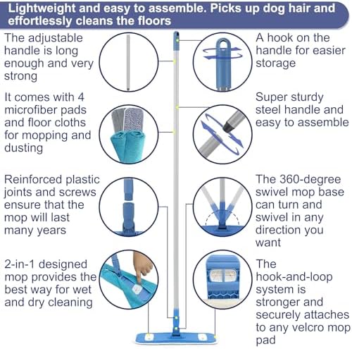 AMERWASH PLUS Dual Function Microfiber Mop
