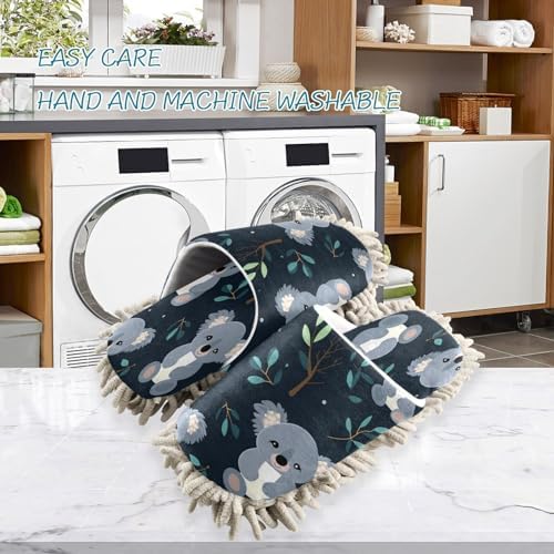 Zhirexin Cute Sloth Mop Slippers - Microfiber Washable Comfortable