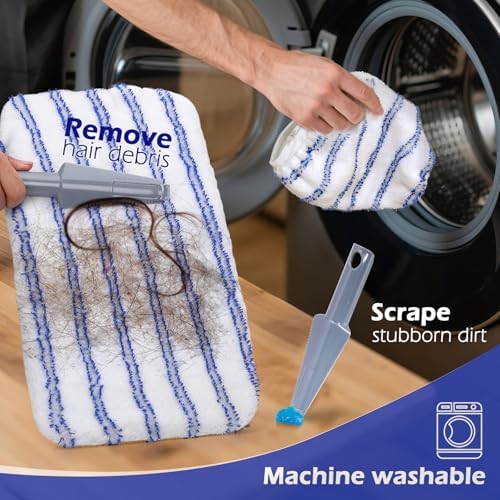 Masthome Microfiber Mop with 5 Pads and Scraper