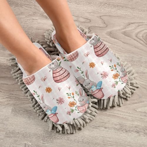 Zhirexin Mop Slippers for House Floor Cleaning