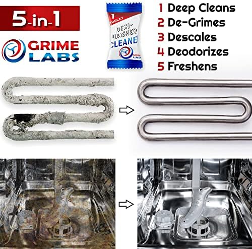 GRIME LABS Dishwasher Cleaner Tablets 24 Pack 1