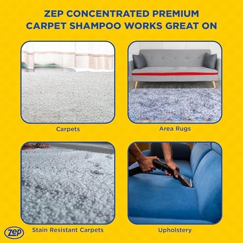 Zep Premium Carpet Cleaner Shampoo 1 Gallon Case of 2