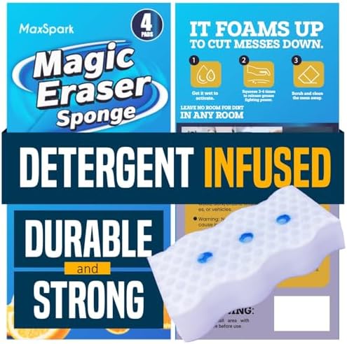 MaxSpark Magic Eraser Sponge 4 Pads 1