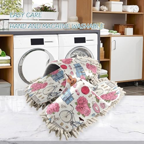 Bulletgxll Microfiber Cleaning Slippers - Washable Mop Slippers for Men Women