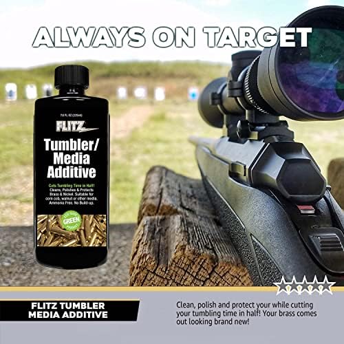 Flitz Tumbler Media Additive - 76oz Brass Cleaner for Ammo Copper All Metals