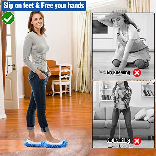 10Pcs Mop Slippers for Floor Cleaning Reusable Dust Mops