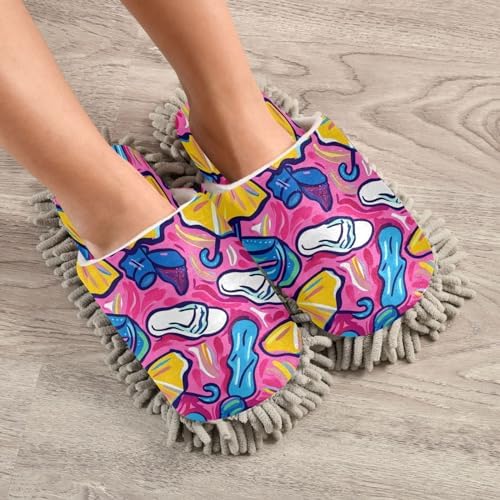 Bulletgxll Mopping Slippers with Microfiber for Daily Cleaning