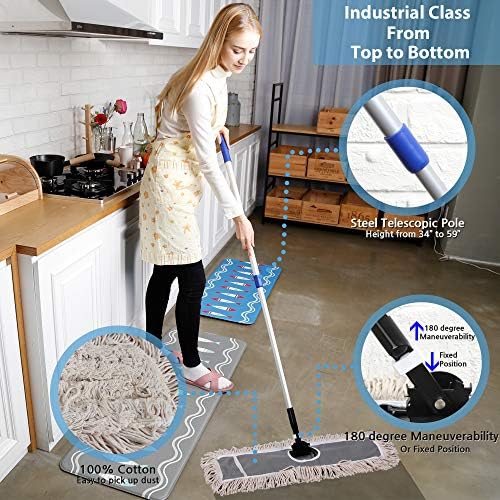 2 Pack Universal Cotton Dust Mop Refills for All Brands