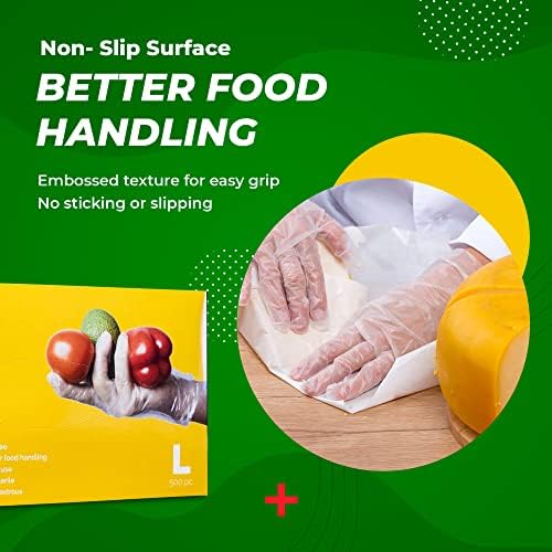 Green Direct Disposable PE Gloves Latex Free 500Pack