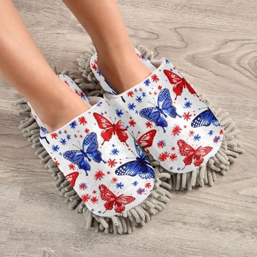 Zhirexin Butterfly Mop Slippers for House Cleaning
