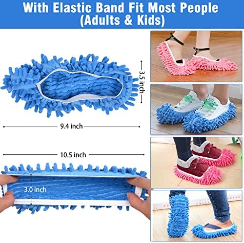10Pcs Mop Slippers for Floor Cleaning Reusable Dust Mops