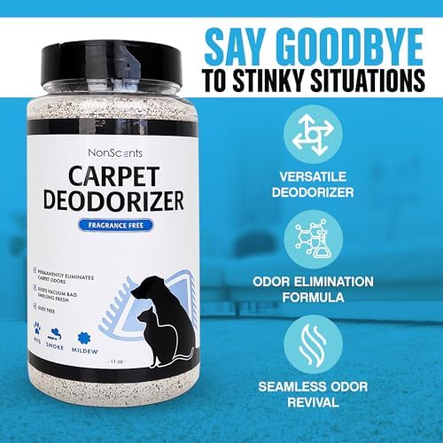 NonScents Carpet Rug Odor Eliminator - Pet Safe Fragrance Free