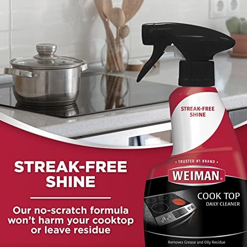 Weiman Cooktop Cleaner - 12 Ounce - Stainless Steel Safe