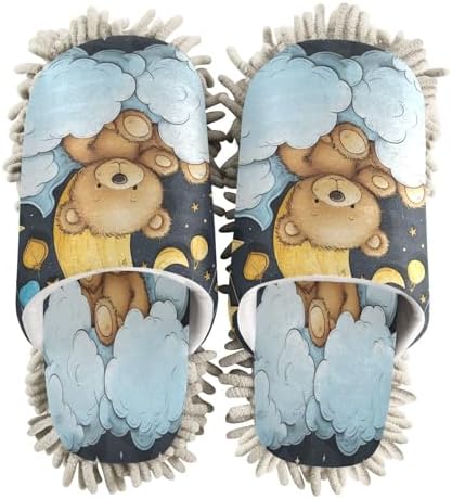 Bulletgxll Mopping Slippers with Microfiber Chenille - Unisex Replacement Mop Pads