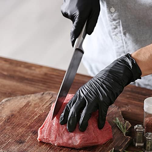 Schneider Black Vinyl Exam Gloves 4mil Disposable 1