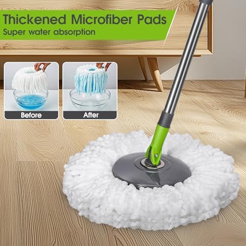 Masthome Spin Mop Bucket with Wringer Set