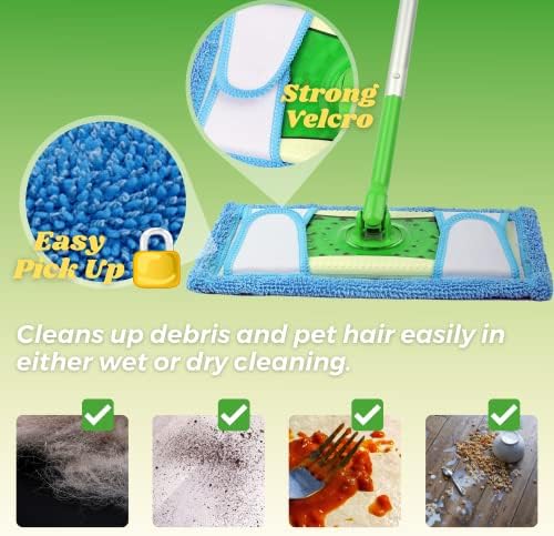 F Flammi Reusable Mop Pad for Swiffer Sweeper Mop 125 Inch 4 Pack