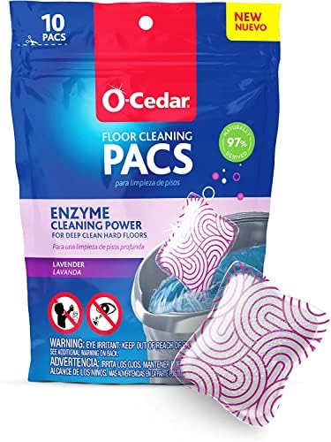 O-Cedar EasyWring RinseClean Microfiber Spin Mop Bucket with Lavender PAC Variety Pack
