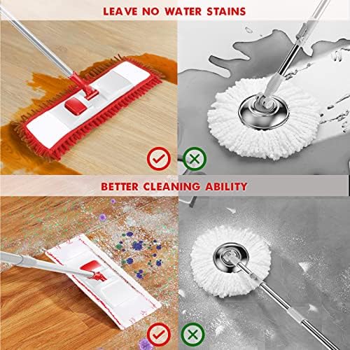 MASTERTOP Microfiber Dust Mop with Adjustable Handle
