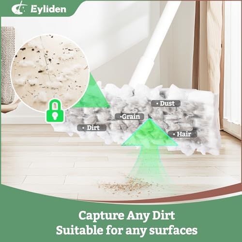 Eyliden Long Handle Dust Mop with 36 Refills