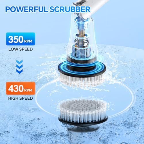 Mebotem Electric Spin Scrubber with 7 Brush Heads