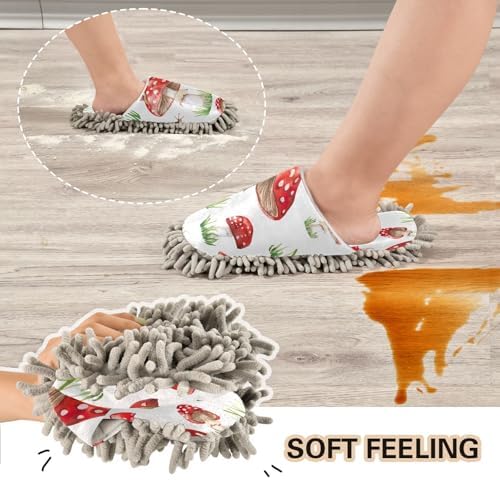 Zhirexin Cartoon Red Mushroom Cleaning Slippers