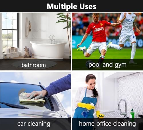 Shiny Bath Wipes 5pcs Grey Microfiber Drying Cloths