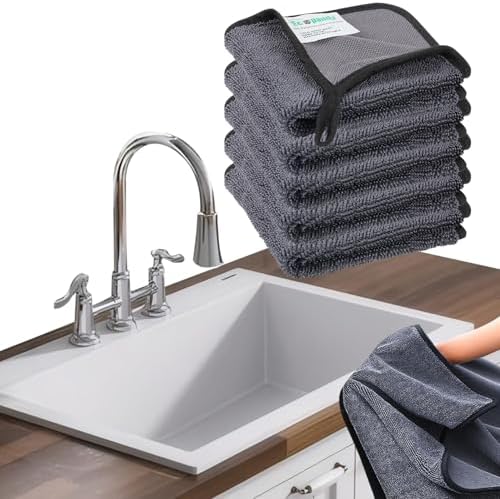 Shiny Bath Wipes 5pcs Grey Microfiber Drying Cloths